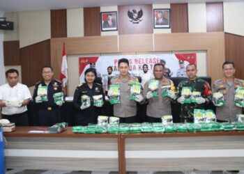 Kapolda Kaltara Release Pengungkapan 50 Kg Sabu Oleh Tim Gabungan Polri
