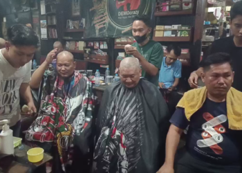 Pendukung Prabowo Kaltara Gunduli Kepala