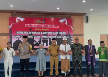 Kegiatan Doa Bersama Lintas Agama dalam Rangka mewujudkan Pilkada Kabupaten Tana Tidung Tahun 2024 yang Damai, Aman, Lancar dan Sukses