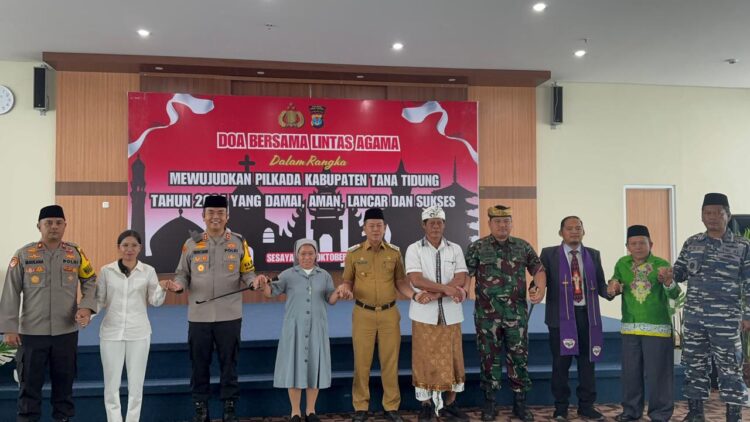 Kegiatan Doa Bersama Lintas Agama dalam Rangka mewujudkan Pilkada Kabupaten Tana Tidung Tahun 2024 yang Damai, Aman, Lancar dan Sukses