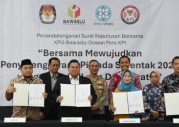 Polri, KPU, Bawaslu, KPI, dan Dewan Pers Optimalisasi Pengawasan dalam Pilkada 2024