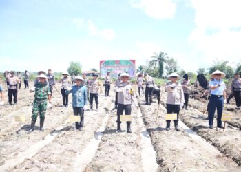 Mendukung Program Ketahanan Pangan Nasional, Wakapolda Kaltara Hadiri Launching Gugus Tugas Polri