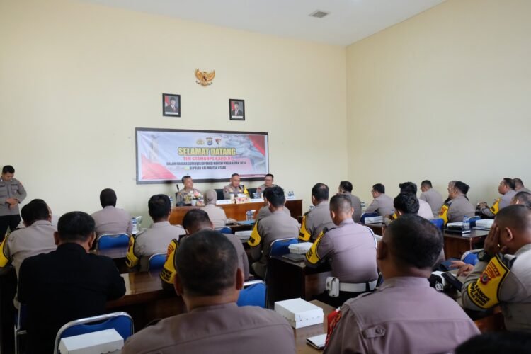Tim STAMAOPS Kapolri Melaksanakan Supervisi Operasi Mantap Praja 2024 di Polda Kaltara.