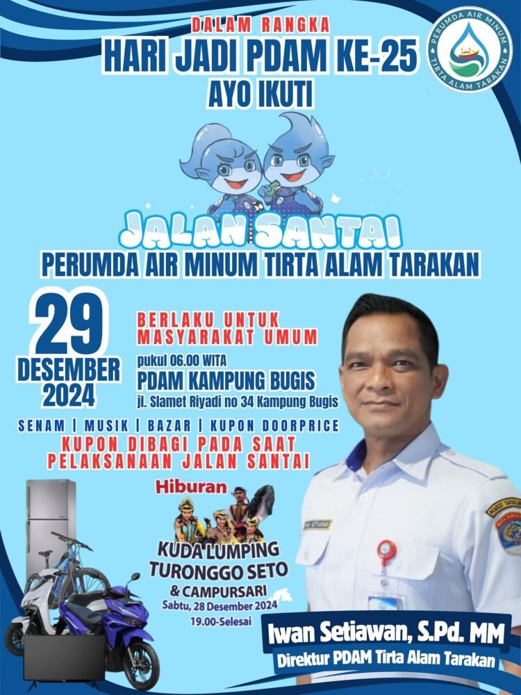 Akan ada Doorprize Sepeda Motor  di Jalan Santai Garapan PDAM Tarakan
