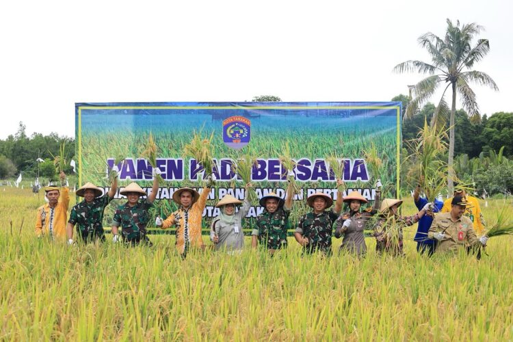 Pj. Wali Kota Tarakan Hadiri Panen Padi Bersama di Kelurahan Mamburungan