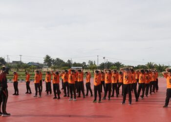 Pelaksanaan Tes Kesamaptaan Jasmani Semester I Tahun 2025 Polda Kaltara Digelar di Lapangan Mapolda Kaltara