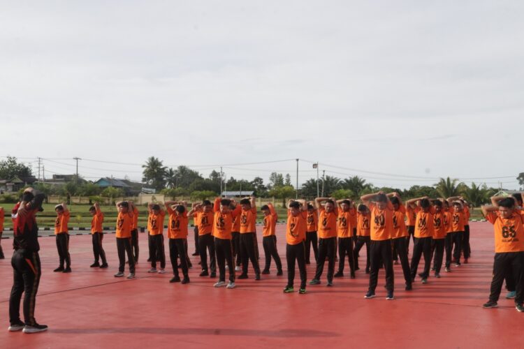 Pelaksanaan Tes Kesamaptaan Jasmani Semester I Tahun 2025 Polda Kaltara Digelar di Lapangan Mapolda Kaltara