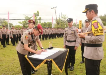 Rotasi Jabatan, Kapolres Berau Pimpin Sertijab Wakapolres dan Kasat Reskrim Polres Berau