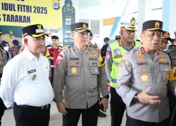 Bersama Kapolda Kaltara,  Walikota Tarakan Tinjau POSPAM OPS Ketupat Kayan 2025