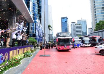 34 Bus Diberangkatkan untuk Mudik Bareng Lintas 4 Kementerian
