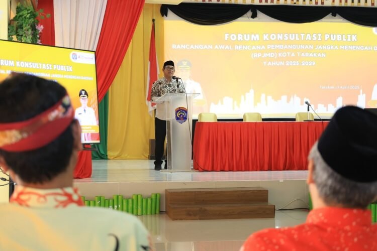 Wakil Wali Kota Tarakan Membuka Secara Resmi Forum Konsultasi Publik RPJMD Kota Tarakan Tahun 2025–2029