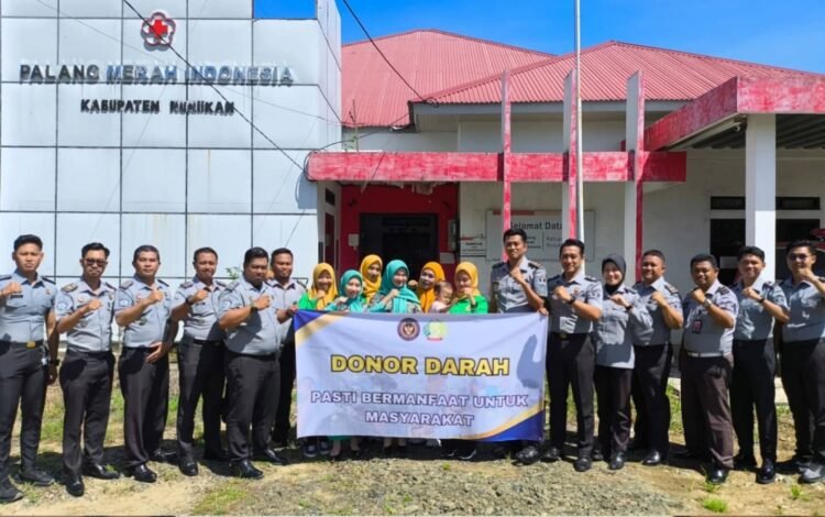 Dalam rangka Hari Bhakti Pemasyarakatan ke-61, Lapas Kelas IIB Nunukan Gelar Donor Darah