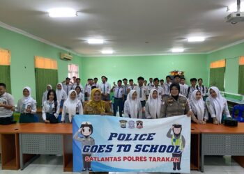 Satlantas Polres Tarakan Gelar Program “Police Go To School” di SMA Negeri 3 Tarakan