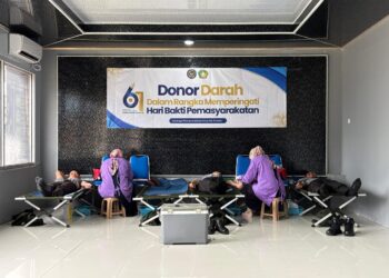 Bersama PMI, Lapas Tarakan Gelar Aksi Donor Darah Peringatan Hari Bhakti Pemasyarakatan Ke-61