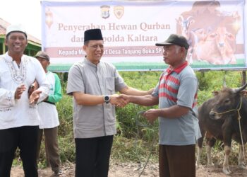 Makna Idul Adha, Kapolda Kaltara Serahkan 4 Ekor Sapi Kurban untuk Warga SP 6 hingga SP 9 Tanjung Buka