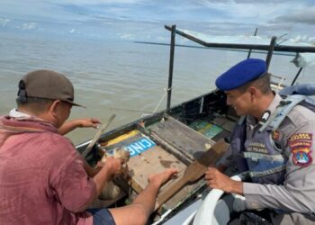 Ciptakan Sitkamtibmas Aman Dan Kondusif, Sat Polair Polres Tarakan Laksanakan Patroli Perairan