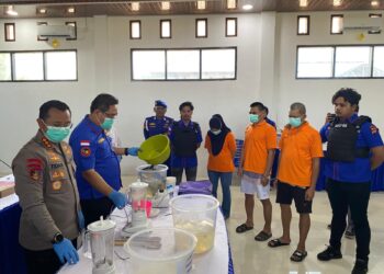 Ditpolairud Polda Kaltara Musnahkan 1,5 Kg Sabu Hasil Ungkap Kasus Narkotika di Tarakan