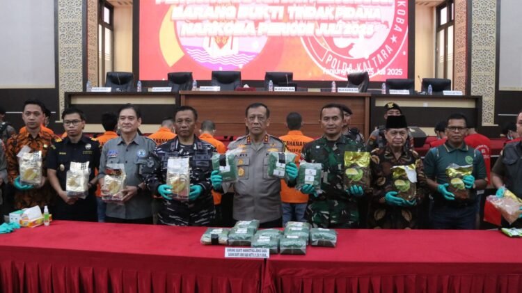 Polda Kaltara Ungkap 4 Kasus Narkoba Selama Periode Juli 2025