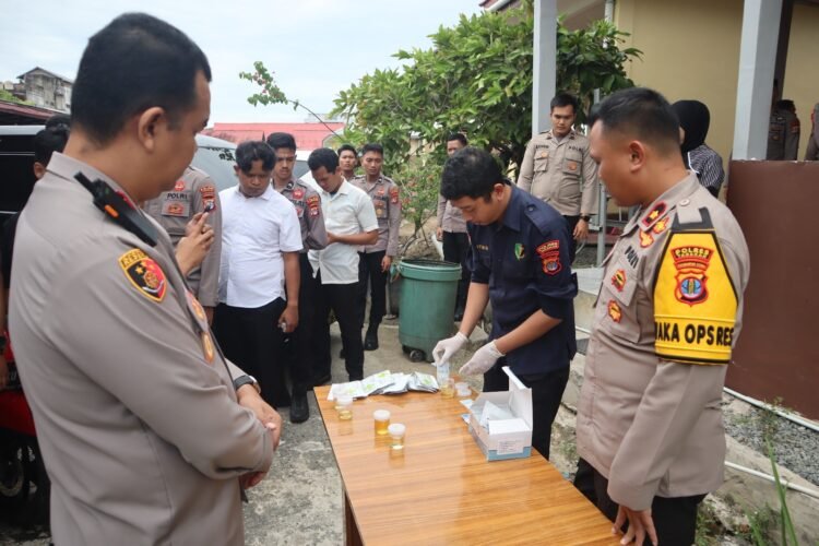 Penguatan Pengawasan Internal, Polres Tarakan Laksanakan Cek Urine Bertahap