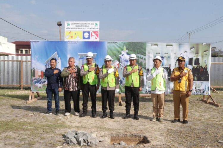 Ground Breaking..! Peletakan Batu Pertama Pembangunan Gedung BPKB Prototype Ditlantas oleh Kapolda Kaltara