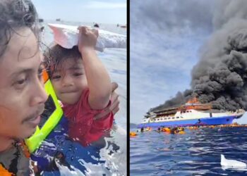 Viral Pemuda Benama Abdul Rahman Agu Penolong Balita Korban KM Barcelona V yang Terbakar