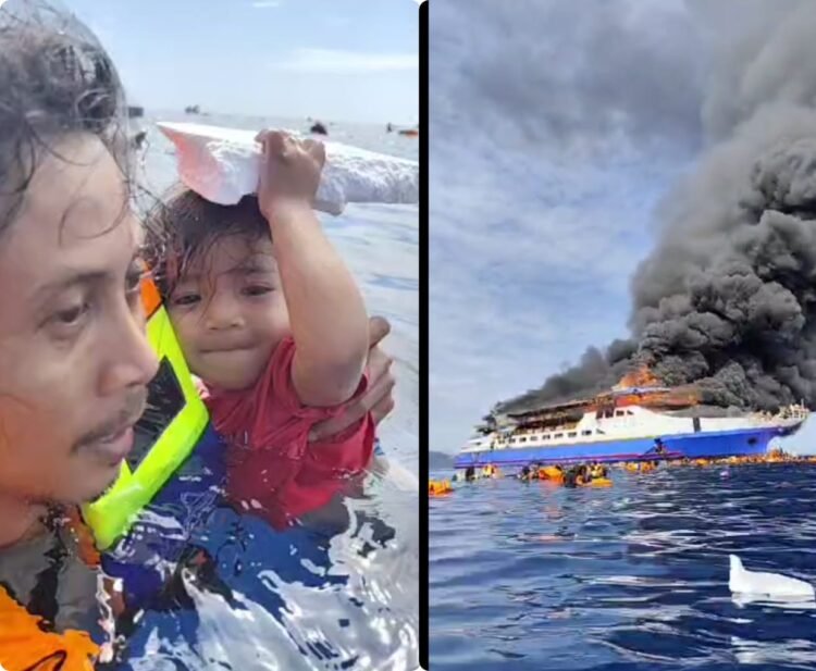 Viral Pemuda Benama Abdul Rahman Agu Penolong Balita Korban KM Barcelona V yang Terbakar