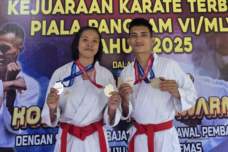 Bripda Thersia dan Bripda Niko Andreanus Raih 4 Medali di Kejuaraan Piala Pangdam VI Mulawarman