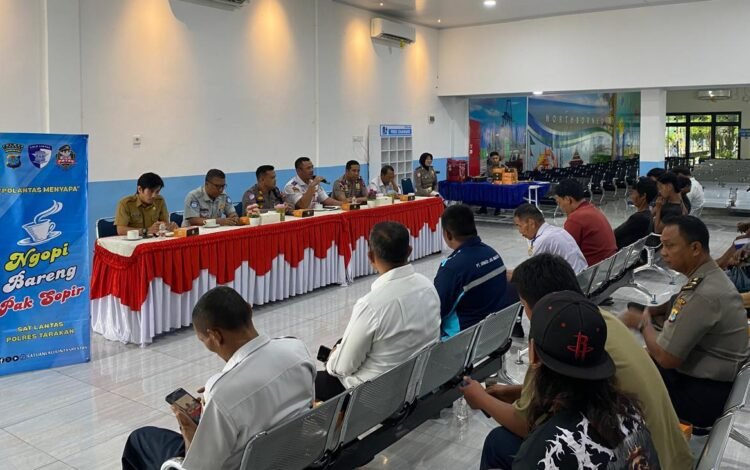 “Ngopi Bareng Pak Sopir” Upaya Satlantas Polres Tarakan Cegah Pelanggaran Lalulintas