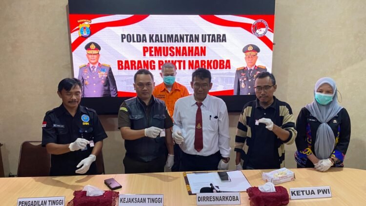 Polda Kaltara Musnahkan 16,81 Gram Sabu, Tegaskan Komitmen Polri Dalam Memberantas Narkotika