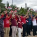 Polres Bontang Bersama Pemkot Gelar Pembentangan Bendera Merah Putih di Pulau Beras Basah Sambut HUT RI ke-80