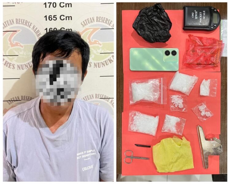 Diduga Sebagai Pengedar Sabu, Satu Warga Nunukan Timur Ditangkap Satresnarkoba Polres Nunukan