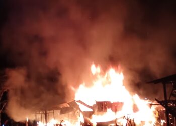 Sebuah Warung di RT 21 Juata Permai Ludes Terbakar Selasa Malam