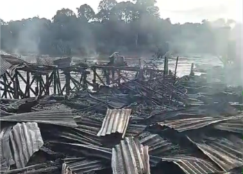 PMK Nunukan : 51 Rumah dan Toko Terbakar di Mansalong