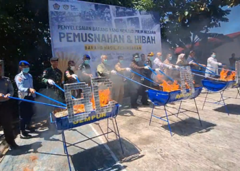 Bea Cukai Nunukan Musnahkan Ribuan Barang Ilegal Hasil Tegahan Satu Tahun