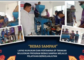 Lapas Kelas IIB Nunukan Bersama PT Pertamina EP Tarakan Field Luncurkan Program Aliansi Bebas Sampah