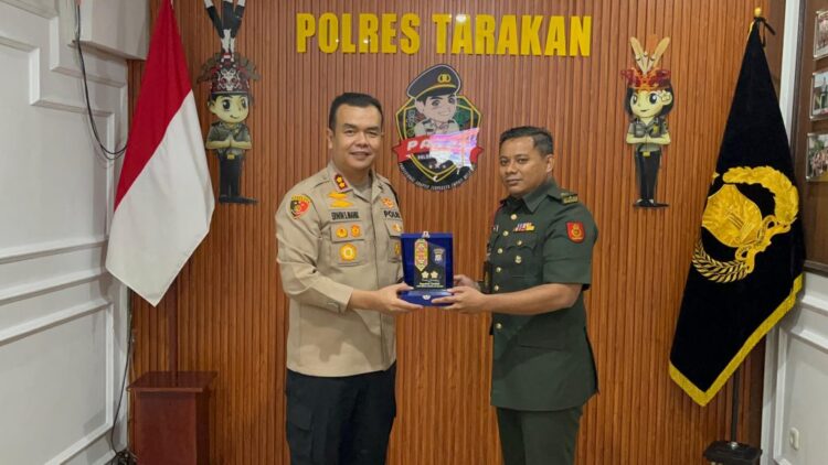Polres Tarakan Terima Kunjungan Silaturahmi Malaysian Military Liaison Officer (MMLO)