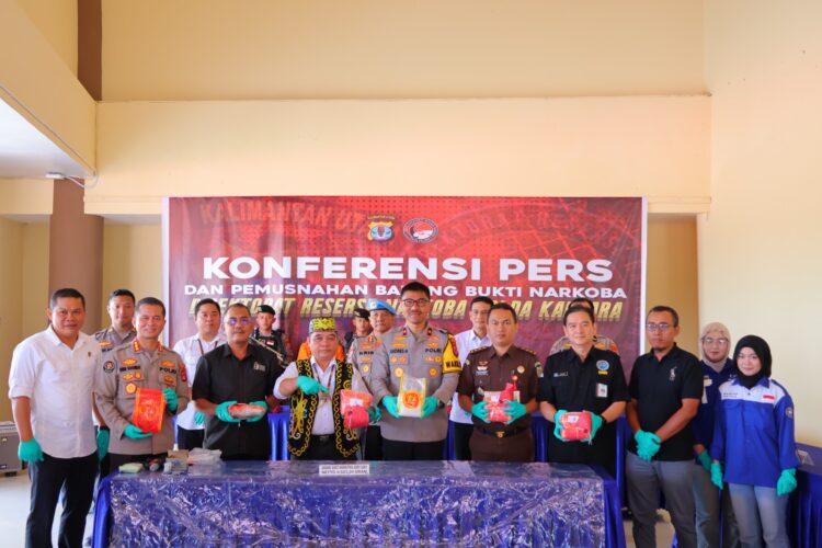 Pemusnahan Barang Bukti Narkotika Jenis Sabu Sebanyak 4.533,24 gram di Polda Kalimantan Utara