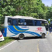 Tali Gas Putus di Tanjakan Sempayang Malinau, Bus DAMRI Meluncur Mundur dan Menabrak Mobil Agya