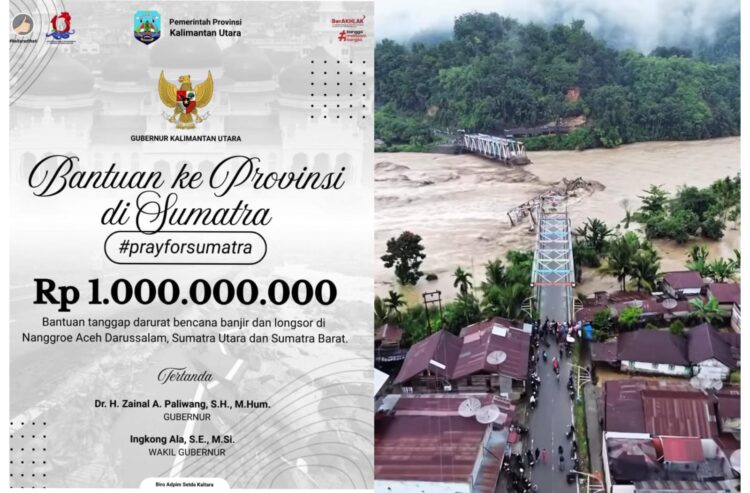 Pemprov Kaltara Salurkan Bantuan untuk Korban Bencana di Sumatra Rp 1 Miliar