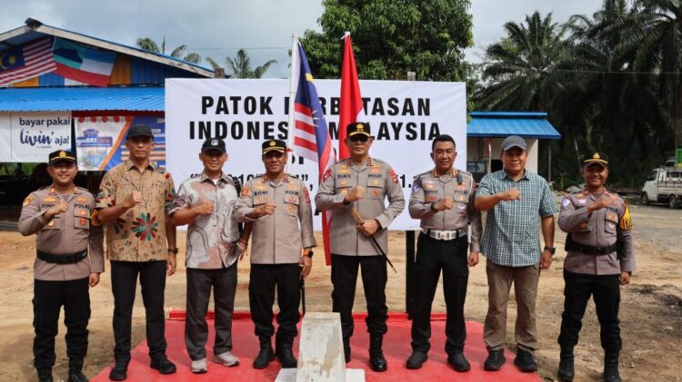 Kapolda Kaltara Tinjau Patok Perbatasan Indonesia–Malaysia di Sebatik