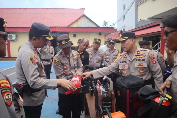 Polres Tarakan Laksanakan Apel Pengecekan Ranmor Dinas dan Kelengkapan Personel Jelang Nataru