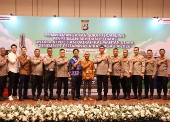 Kapolda Kaltara Hadiri Penandatanganan Kerja Sama Penyediaan BBM dan Pelumas dengan Pertamina Patra Niaga