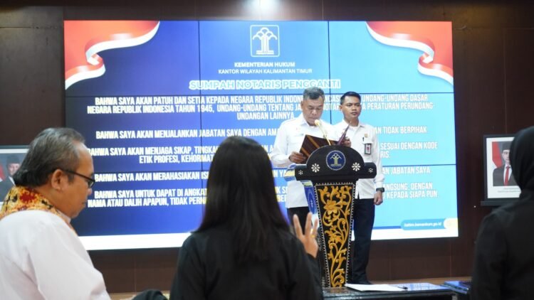 Optimalkan Pelayanan Kenotariatan, Kemenkum Kaltim Gelar Pelantikan Notaris Pengganti