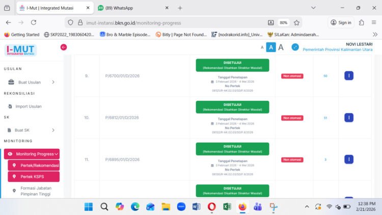 BKD Pastikan Pelantikan Pejabat Sudah Sesuai Regulasi dan Persetujuan BKN