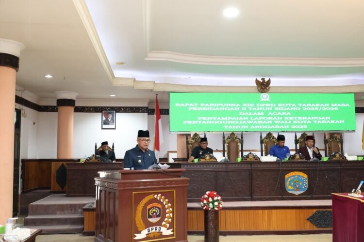 Wali Kota Tarakan Paparkan LKPJ 2025 di Rapat Paripurna DPRD