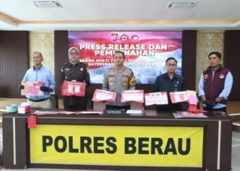 10 Kg Sabu Senilai Rp10 Miliar Diamankan, Polres Berau Bongkar Peran Kurir