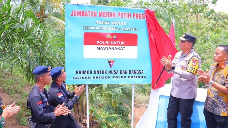 Kapolda Kaltara Resmikan Jembatan Merah Putih Presisi di Sebatik