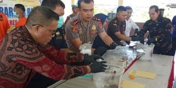 Sinergitas Aparat, 796 Gram Sabu Dimusnahkan di Tarakan