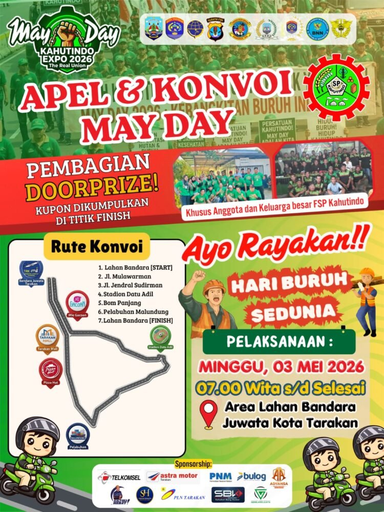 Apel dan Konvoi May Day 2026 di Tarakan  oleh FSP Kahutindo  Siap Digelar