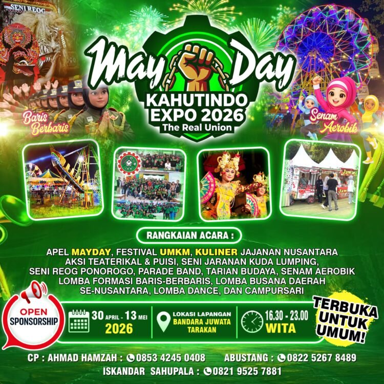KAHUTINDO Expo 2026 Meriahkan May Day di Tarakan